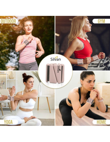 Conjunto de 2 Pesas para Muñeca y Tobillo 0.45 kg Silvan