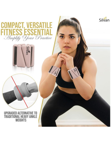 Conjunto de 2 Pesas para Muñeca y Tobillo 0.45 kg Silvan