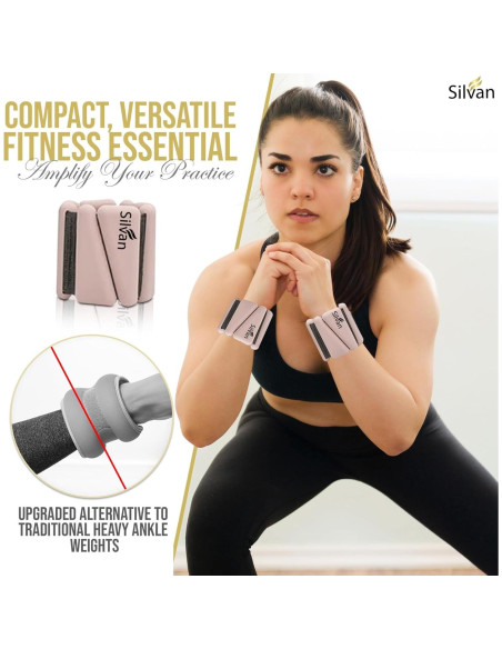 Conjunto de 2 Pesas para Muñeca y Tobillo 0.45 kg Silvan