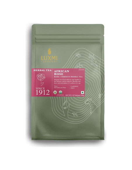 Té de Hibisco Rosa Orgánico Luxmi Estates - 50 Bolsitas Té de Hibisco Rosa Orgánico Luxmi Estates - 50 Bolsitas