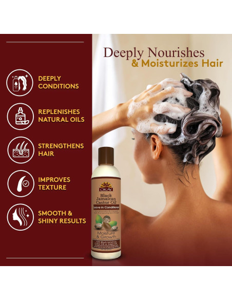 OKAY Acondicionador Sin Enjuague Aceite de Ricino Jamaicano 227g OKAY Acondicionador Sin Enjuague Aceite de Ricino Jamaicano 227g