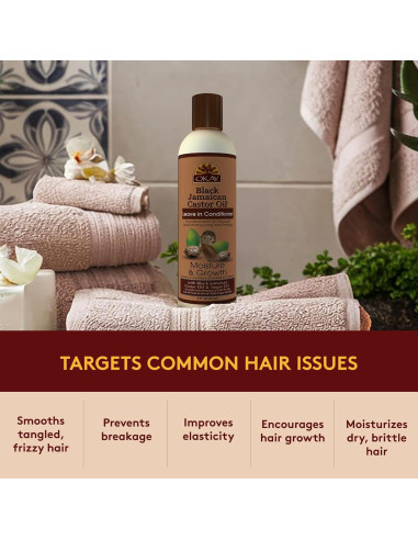 OKAY Acondicionador Sin Enjuague Aceite de Ricino Jamaicano 227g