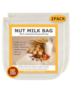 Bolsas de Leche de Nueces SCENGCLOS 30.48x30.48cm Algodón 100%