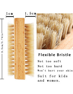 Cepillo de Uñas de Bambú Sotong - 2 Piezas, Flexible y Ecológico 2