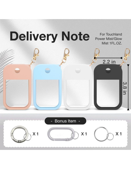 Funda de Silicona Suave para Touchland Power Mist - 4 PCS