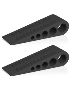 HOMOTEK 2 Cuñas de Goma para Puertas - Detenedores Negros