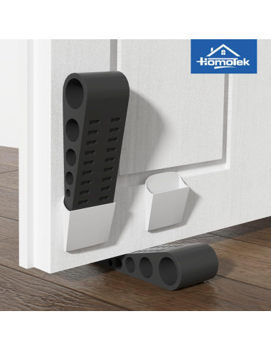 HOMOTEK 2 Cuñas de Goma para Puertas - Detenedores Negros