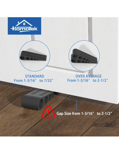 HOMOTEK 2 Cuñas de Goma para Puertas - Detenedores Negros