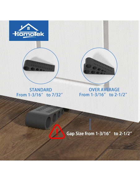 HOMOTEK 2 Cuñas de Goma para Puertas - Detenedores Negros