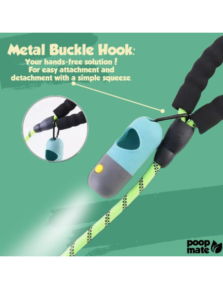 Dispensador de Bolsas de Excremento de Perro Poop Mate con Linterna LED - Azul Dispensador de Bolsas de Excremento de Perro Poop Mate con Linterna LED - Azul