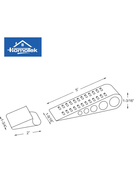 HOMOTEK 2 Cuñas de Goma para Puertas - Detenedores Negros