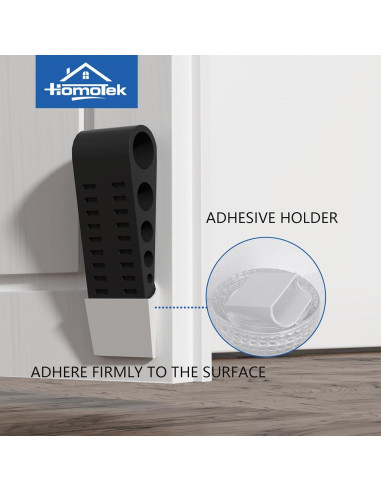 HOMOTEK 2 Cuñas de Goma para Puertas - Detenedores Negros
