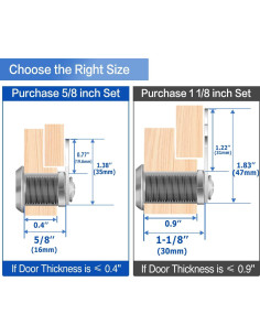 Cerraduras de Cam Sissinda 30mm con Llave Igual - 5 Piezas 2
