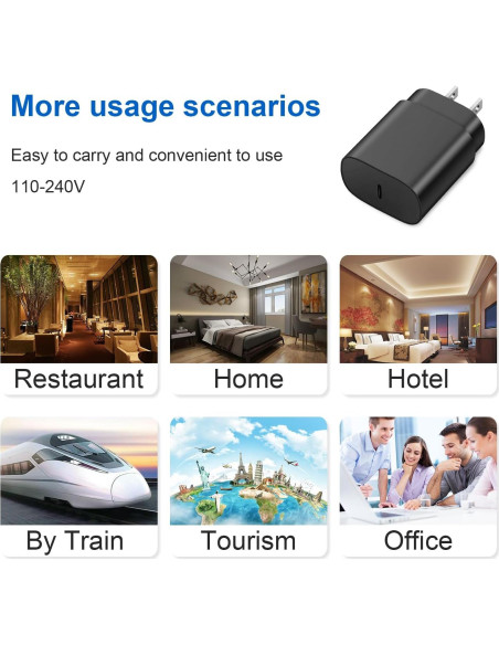 Cargador Rápido Tipo C Novobit 25W para iPhone y Samsung