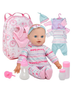 Muñeca de Cuerpo Blando Gift Boutique con Mochila Rosa