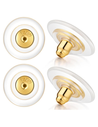 Resortes para Pendientes Hazifes 12mm Plata Esterlina 925 Oro 18K