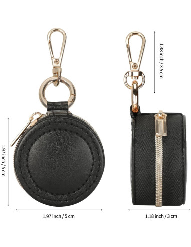 Caja de soporte para anillos KUKUVR con llavero - Negro