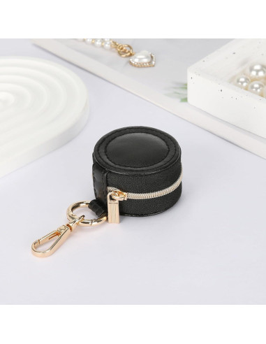 Caja de soporte para anillos KUKUVR con llavero - Negro