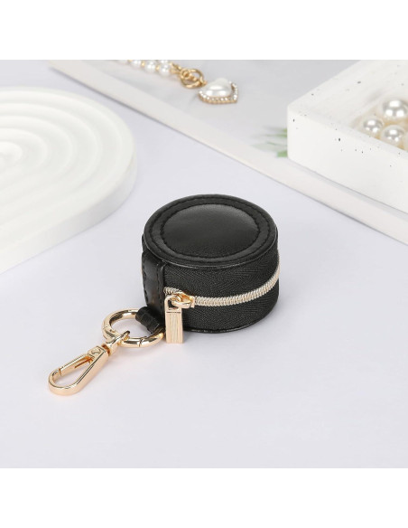 Caja de soporte para anillos KUKUVR con llavero - Negro