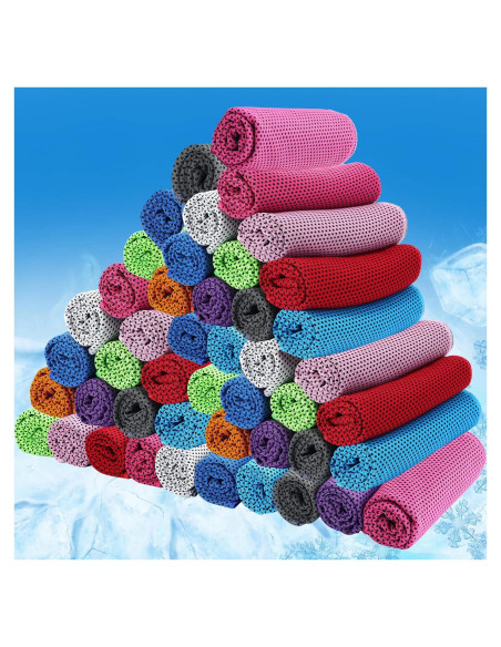 BBTO Paquete de 100 Toallas Enfriadoras de Microfibra 81x30cm