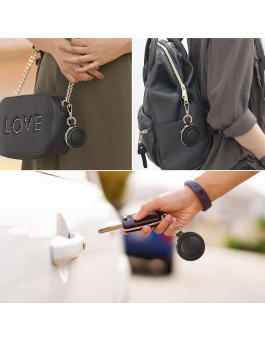 Caja de soporte para anillos KUKUVR con llavero - Negro