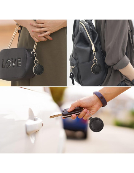 Caja de soporte para anillos KUKUVR con llavero - Negro