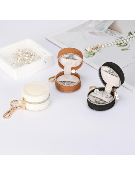 Caja de soporte para anillos KUKUVR con llavero - Negro