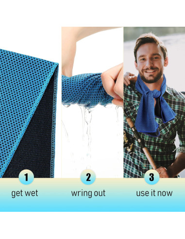 BBTO Paquete de 100 Toallas Enfriadoras de Microfibra 81x30cm