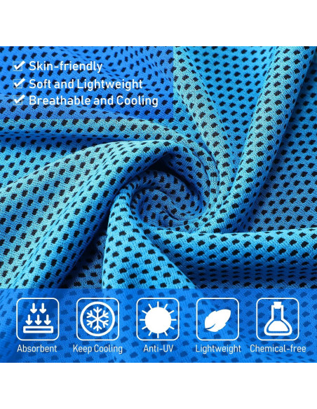 BBTO Paquete de 100 Toallas Enfriadoras de Microfibra 81x30cm