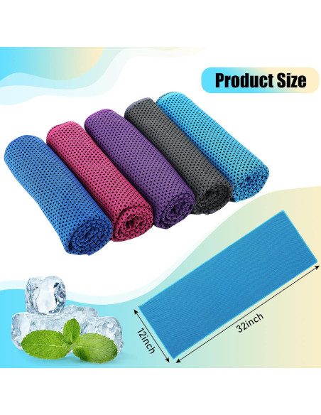 BBTO Paquete de 100 Toallas Enfriadoras de Microfibra 81x30cm