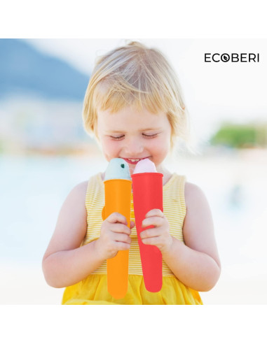 Moldes de Paletas de Silicona ECOBERI, Set de 10, Libre de BPA