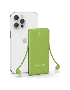 Cargador Portátil Miisso 10000mAh Verde con 4 Salidas USB