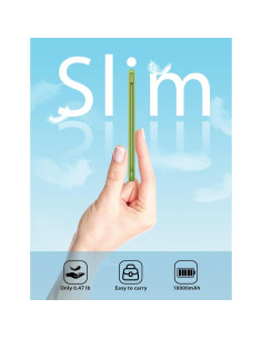 Cargador Portátil Miisso 10000mAh Verde con 4 Salidas USB 2