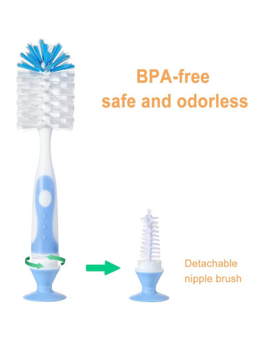 Cepillo de Limpieza para Biberones Chemimoso Set de 2 Azul