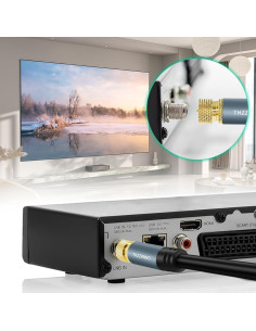 Cable Coaxial F-Type 1.0M 90 Grados HDTV Zhongben 2