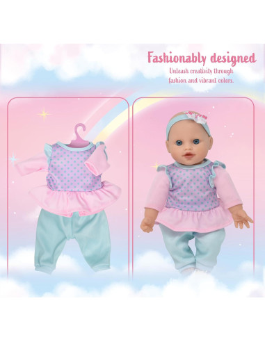 Muñeca de Cuerpo Blando Gift Boutique con Mochila Rosa