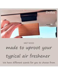 Ambientador de coche Dcifuu de madera natural aroma ámbar 2