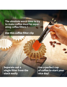 Clip separador de filtros de café WSBXBB - 2 unidades, acero inoxidable 2