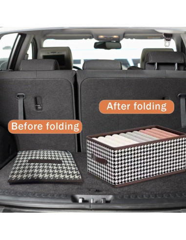 Organizador de Maletero de Coche Plegable OULIGET Houndstooth