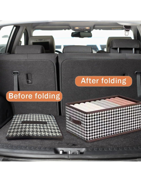 Organizador de Maletero de Coche Plegable OULIGET Houndstooth