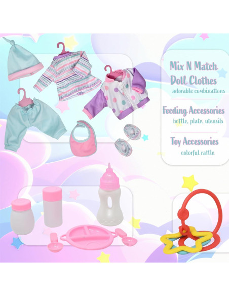 Muñeca de Cuerpo Blando Gift Boutique con Mochila Rosa