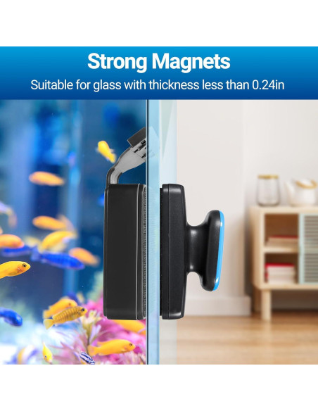 Limpiador Magnético de Cristales de Acuario Yaubay Mediano