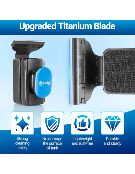 Limpiador Magnético de Cristales de Acuario Yaubay Mediano