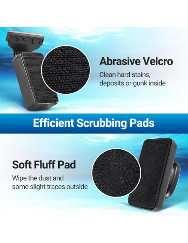 Limpiador Magnético de Cristales de Acuario Yaubay Mediano