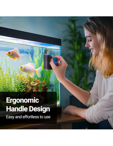 Limpiador Magnético de Cristales de Acuario Yaubay Mediano