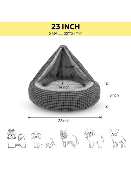 Cama Redonda para Perro Pequeño SIWA MARY 58.42cm Antiestrés