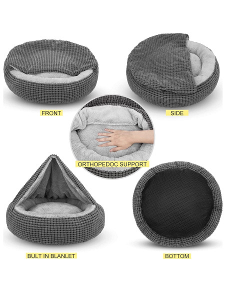 Cama Redonda para Perro Pequeño SIWA MARY 58.42cm Antiestrés