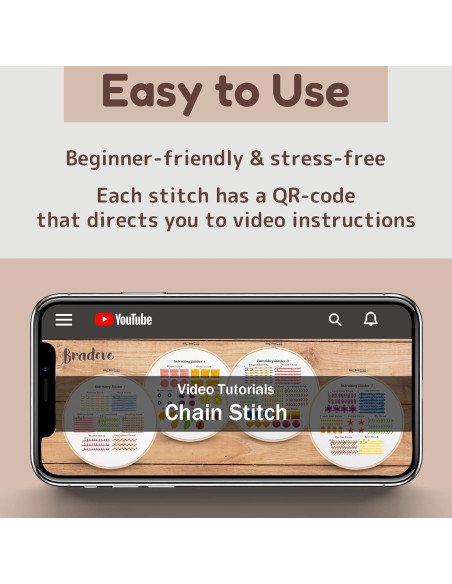 Kit de Bordado Bradove em3 para Principiantes con Tutoriales