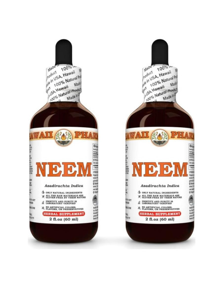 Extracto Líquido de Neem Hawaii Pharm 2x59.15 ml Suplemento Herbal