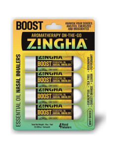 Bastón Nasal de Aromaterapia Z!NGHA 4pk Aumentar Enfoque 2